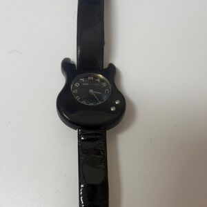 Marc by Marc Jacobs Black Guitar-Shaped Watch